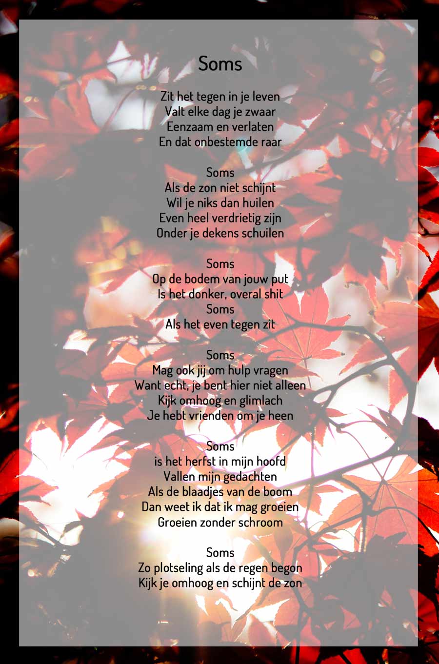 soms gedicht